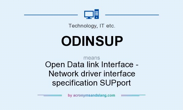 What does ODINSUP mean? It stands for Open Data link Interface - Network driver interface specification SUPport