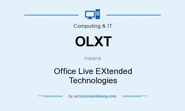 What does OLXT mean? It stands for Office Live EXtended Technologies