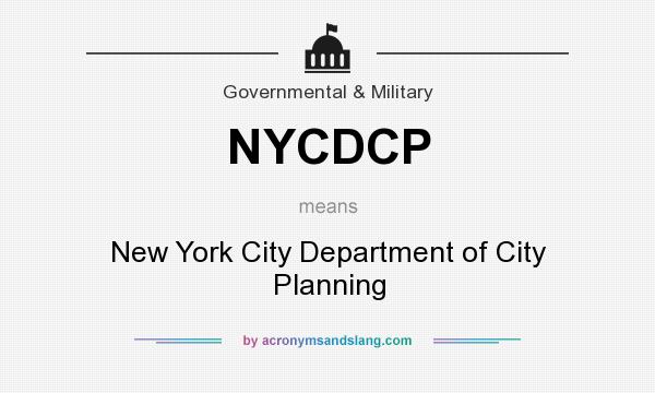 What does NYCDCP mean? It stands for New York City Department of City Planning