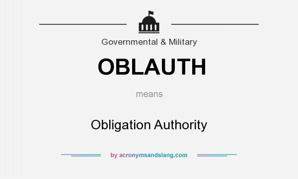 What does OBLAUTH mean? It stands for Obligation Authority