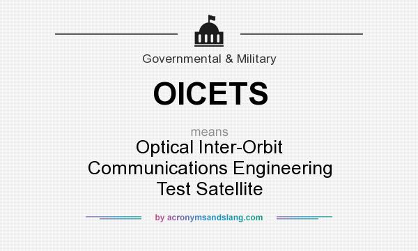 What does OICETS mean? It stands for Optical Inter-Orbit Communications Engineering Test Satellite
