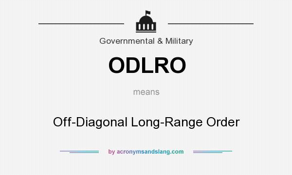 What does ODLRO mean? It stands for Off-Diagonal Long-Range Order