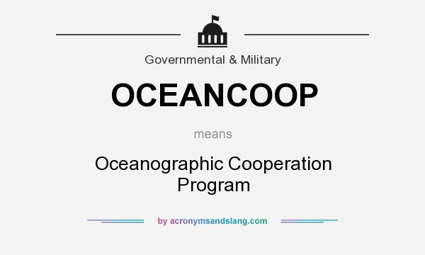 What does OCEANCOOP mean? It stands for Oceanographic Cooperation Program