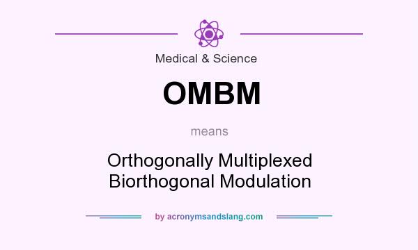 What does OMBM mean? It stands for Orthogonally Multiplexed Biorthogonal Modulation