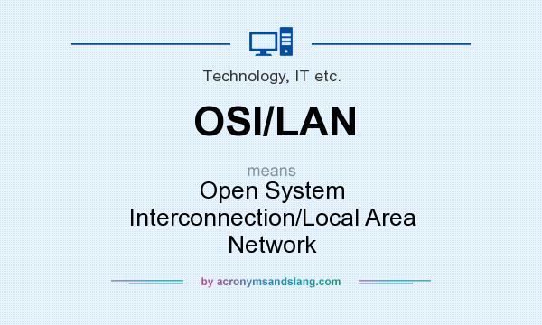 What does OSI/LAN mean? It stands for Open System Interconnection/Local Area Network