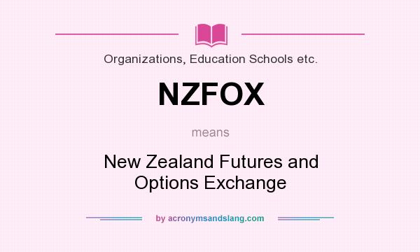 What does NZFOX mean? It stands for New Zealand Futures and Options Exchange