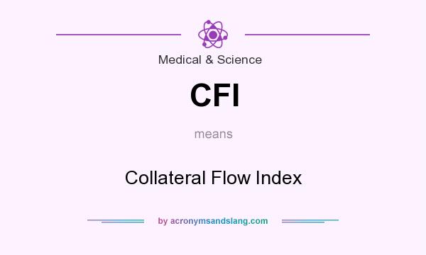What does CFI mean? It stands for Collateral Flow Index