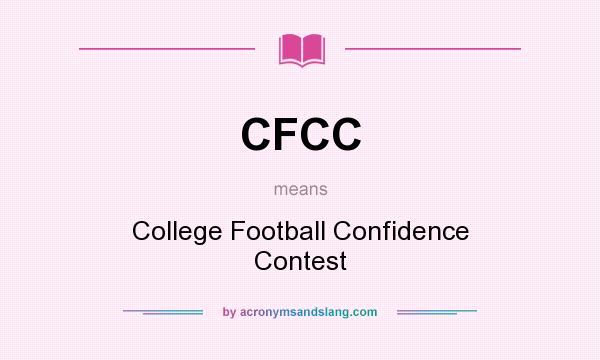 What does CFCC mean? It stands for College Football Confidence Contest