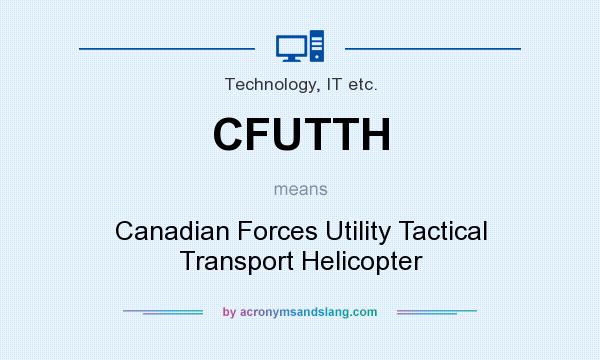 What does CFUTTH mean? It stands for Canadian Forces Utility Tactical Transport Helicopter
