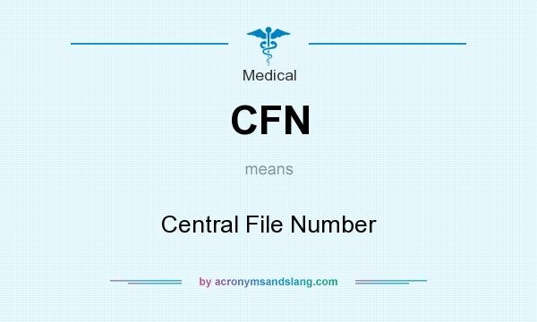 What does CFN mean? It stands for Central File Number