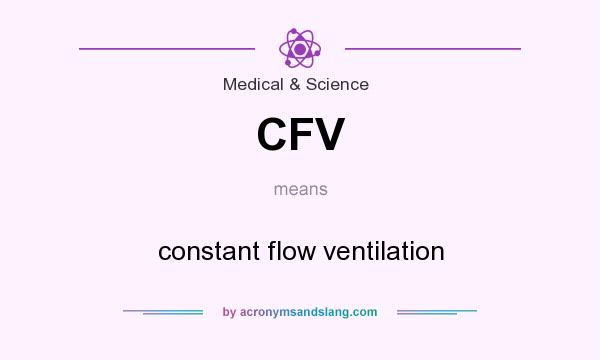 What does CFV mean? It stands for constant flow ventilation