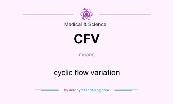 What does CFV mean? It stands for cyclic flow variation