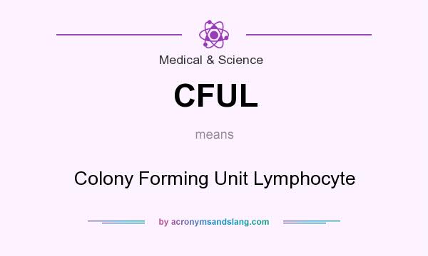 What does CFUL mean? It stands for Colony Forming Unit Lymphocyte