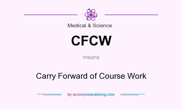 What does CFCW mean? It stands for Carry Forward of Course Work