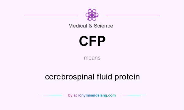 What does CFP mean? It stands for cerebrospinal fluid protein