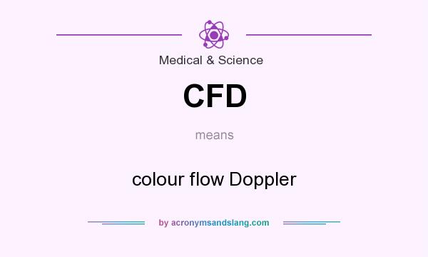 What does CFD mean? It stands for colour flow Doppler