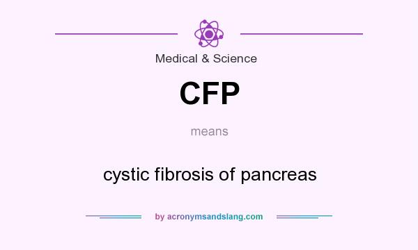 What does CFP mean? It stands for cystic fibrosis of pancreas