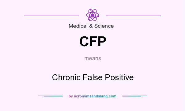 What does CFP mean? It stands for Chronic False Positive