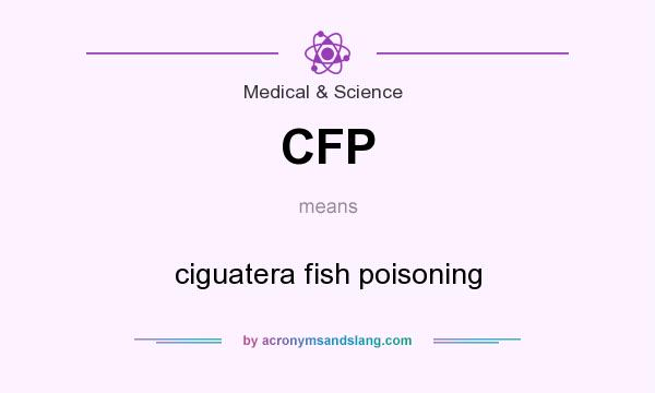 What does CFP mean? It stands for ciguatera fish poisoning