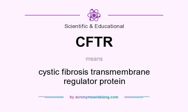 What does CFTR mean? It stands for cystic fibrosis transmembrane regulator protein