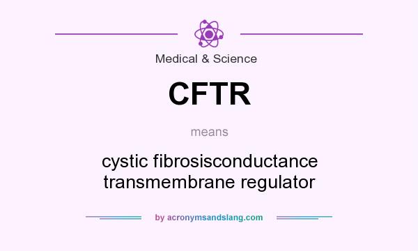What does CFTR mean? It stands for cystic fibrosisconductance transmembrane regulator
