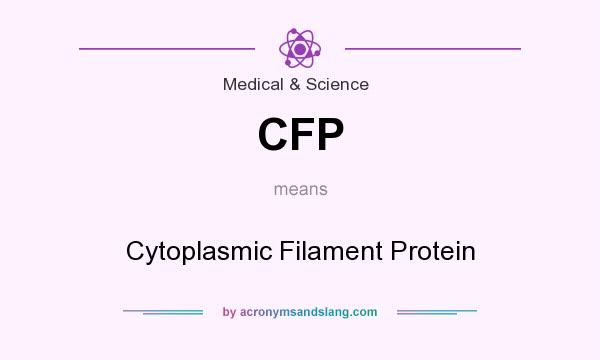 What does CFP mean? It stands for Cytoplasmic Filament Protein