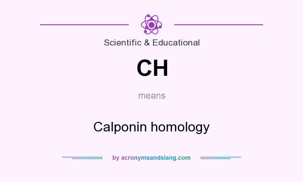 What does CH mean? It stands for Calponin homology