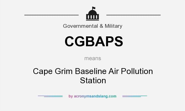 What does CGBAPS mean? It stands for Cape Grim Baseline Air Pollution Station