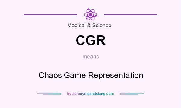 What does CGR mean? It stands for Chaos Game Representation