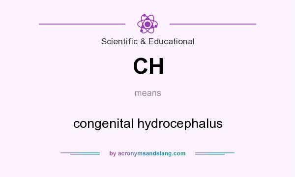 What does CH mean? It stands for congenital hydrocephalus