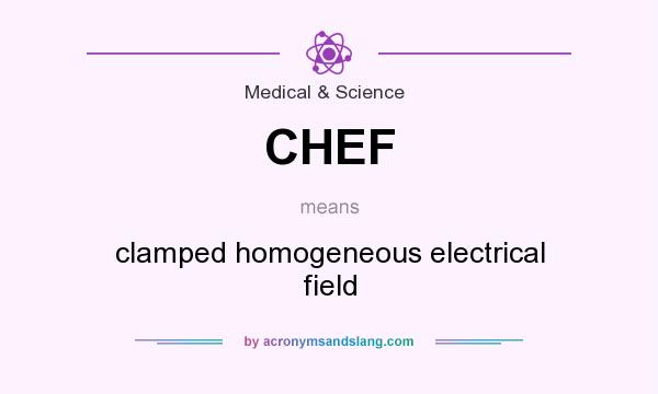 What does CHEF mean? It stands for clamped homogeneous electrical field