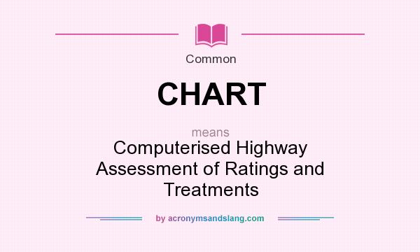 What does CHART mean? It stands for Computerised Highway Assessment of Ratings and Treatments