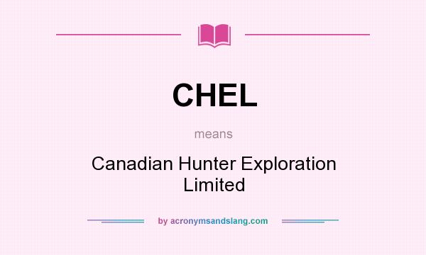 What does CHEL mean? It stands for Canadian Hunter Exploration Limited