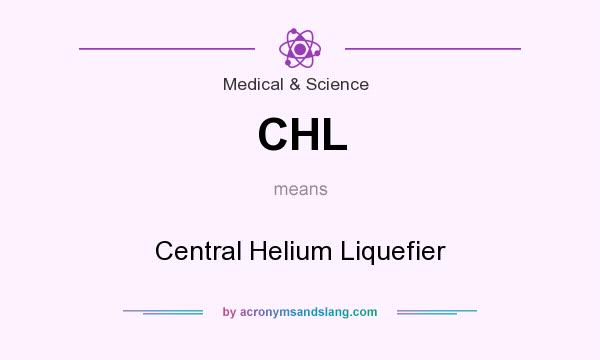 What does CHL mean? It stands for Central Helium Liquefier