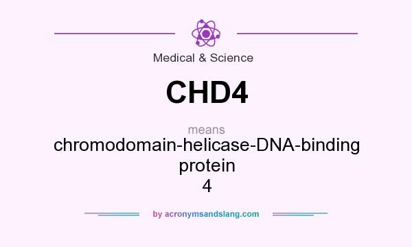 What does CHD4 mean? It stands for chromodomain-helicase-DNA-binding protein 4