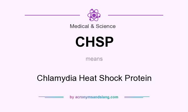 What does CHSP mean? It stands for Chlamydia Heat Shock Protein