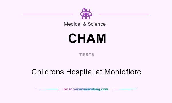 What does CHAM mean? It stands for Childrens Hospital at Montefiore