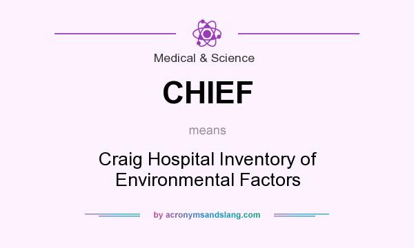 What does CHIEF mean? It stands for Craig Hospital Inventory of Environmental Factors