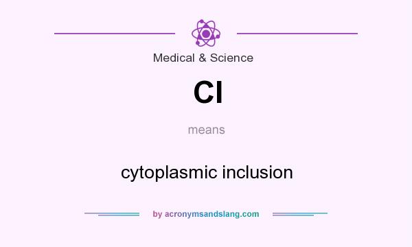 What does CI mean? It stands for cytoplasmic inclusion