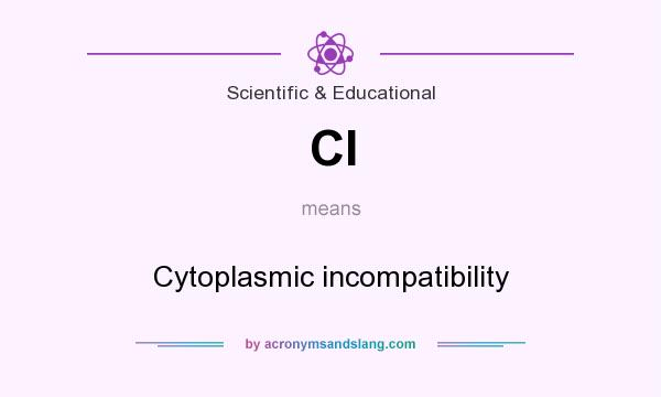 What does CI mean? It stands for Cytoplasmic incompatibility