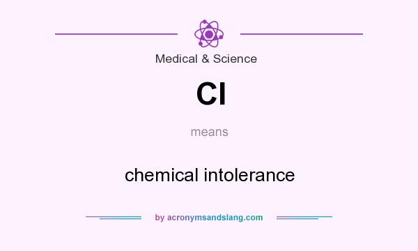 What does CI mean? It stands for chemical intolerance