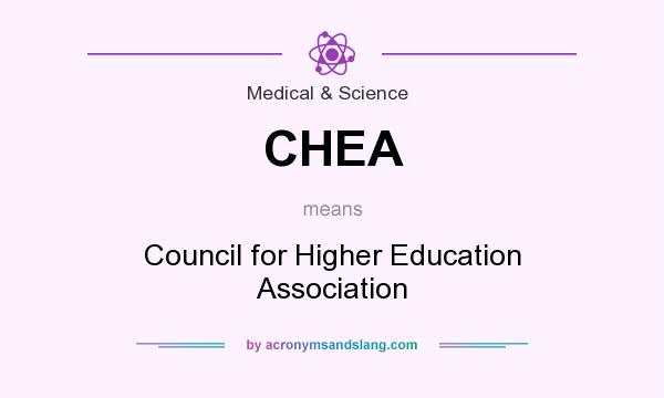 What does CHEA mean? It stands for Council for Higher Education Association