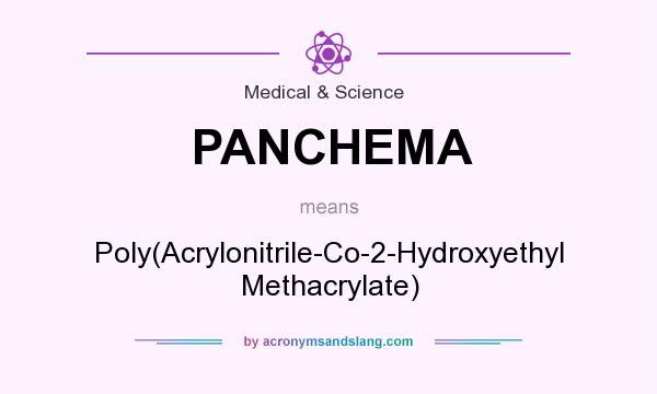 What does PANCHEMA mean? It stands for Poly(Acrylonitrile-Co-2-Hydroxyethyl Methacrylate)