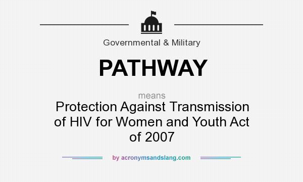 What does PATHWAY mean? It stands for Protection Against Transmission of HIV for Women and Youth Act of 2007