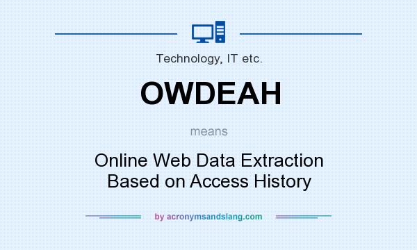 What does OWDEAH mean? It stands for Online Web Data Extraction Based on Access History