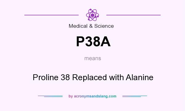 What does P38A mean? It stands for Proline 38 Replaced with Alanine