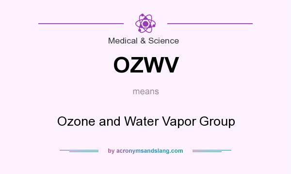What does OZWV mean? It stands for Ozone and Water Vapor Group
