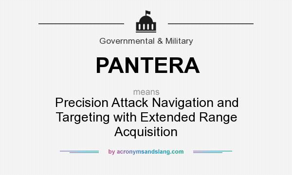 What does PANTERA mean? It stands for Precision Attack Navigation and Targeting with Extended Range Acquisition
