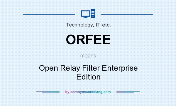 What does ORFEE mean? It stands for Open Relay Filter Enterprise Edition