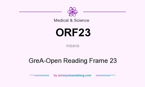 What does ORF23 mean? It stands for GreA-Open Reading Frame 23